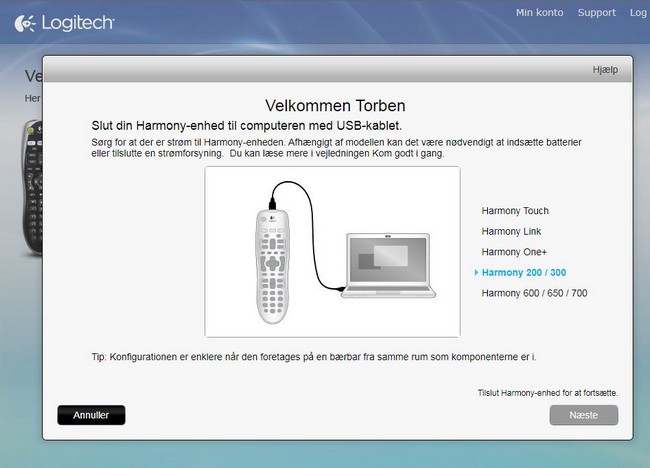 Klik for større billede Logitech Harmony Touch test