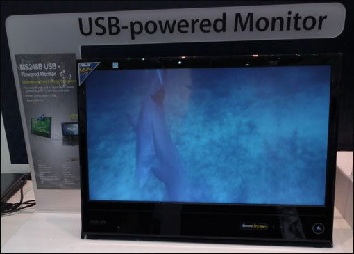 Asus MS248B får strøm og billede gennem USB 3.0