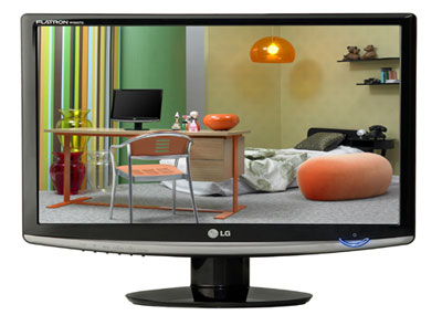 Klik for større billede LG W2252TE