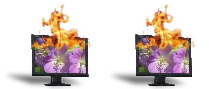 Burn-in p� LCD