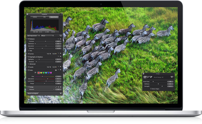 Retina-skærmen i den nye Macbook Pro producers af både LG og Samsung