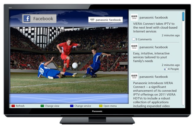 Den nye Facebook-integration på Panasonics Smart Viera TV
