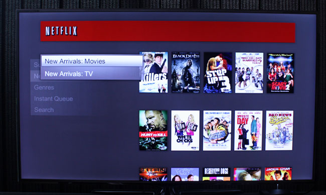 Inde i Netflix kan der ses nye film og Tv-serier i en lind strøm