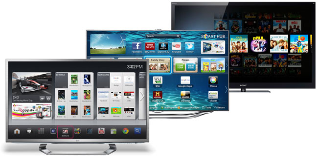 LG, Samsung og Sonys Smart TV