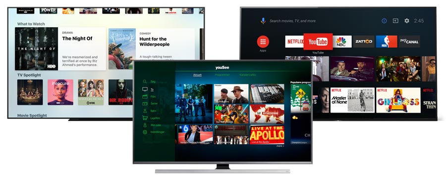 Apple TV, YouSee TV & Android TV