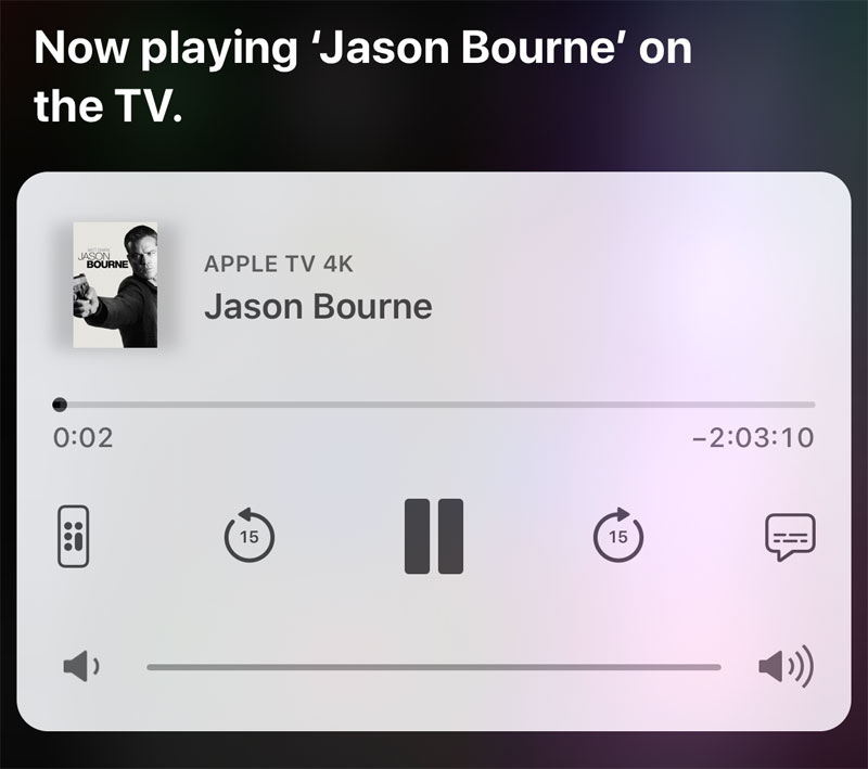   Siri-to-TV på Apple TV 