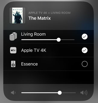   Apple iOS 12.2 kontrolcenter til TV 