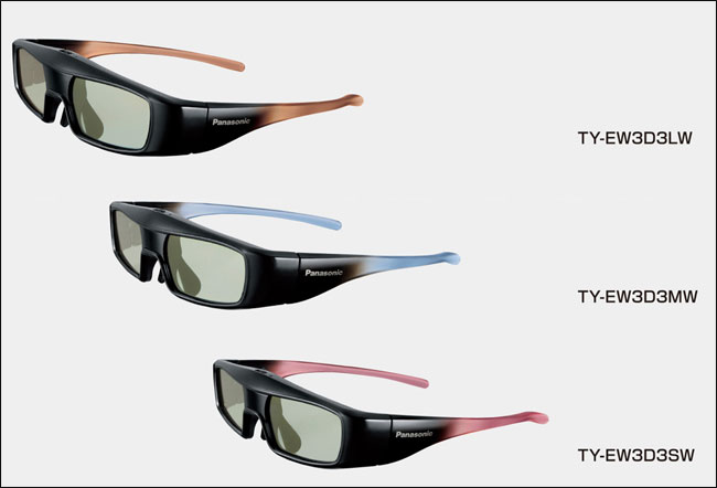 Panasonics nye 3D-briller er lettere. De kommer i tre størrelser og tre farver