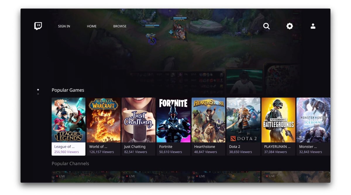 Twitch for Apple TV