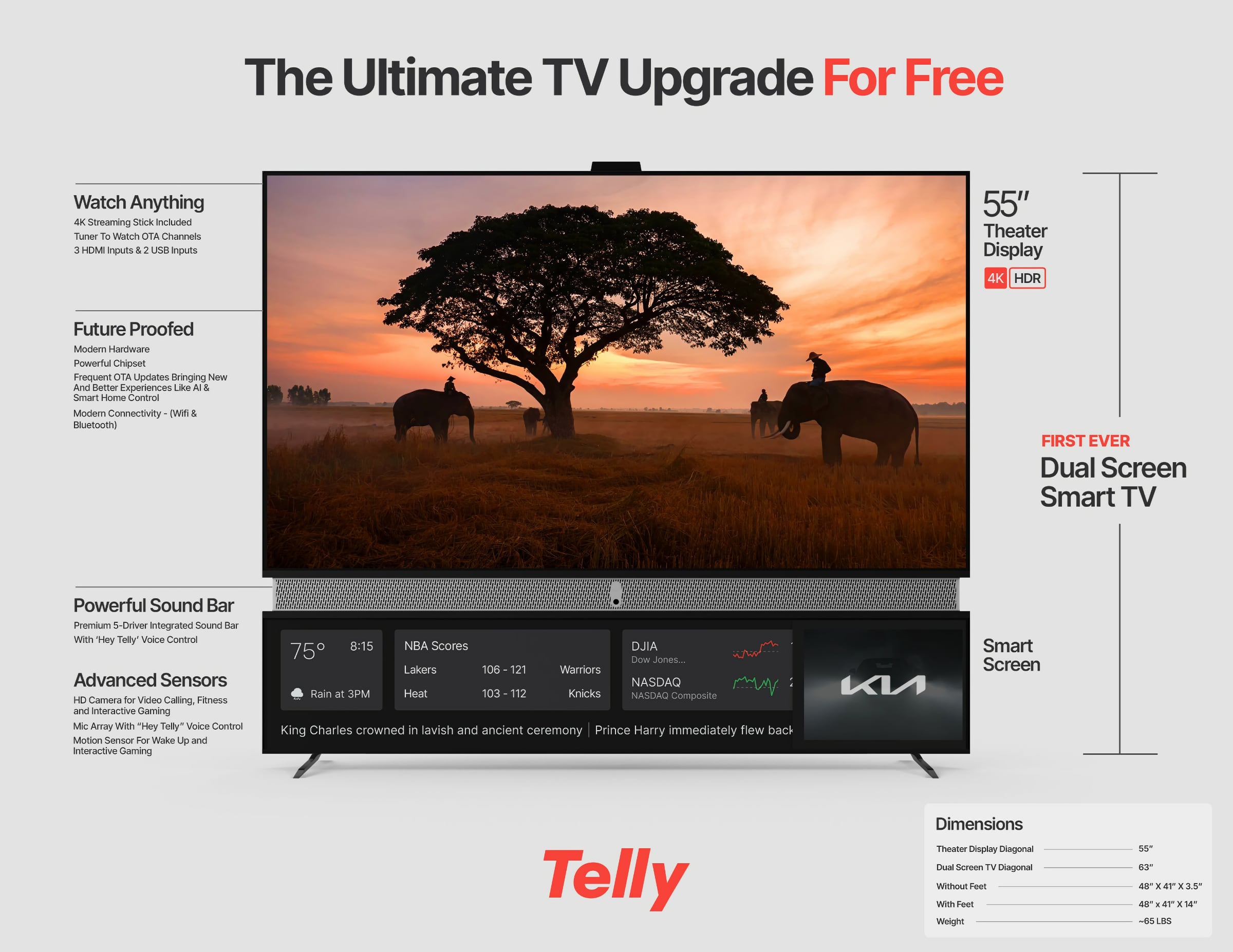 Her er Telly, det første gratis TV med reklamer - FlatpanelsDK
